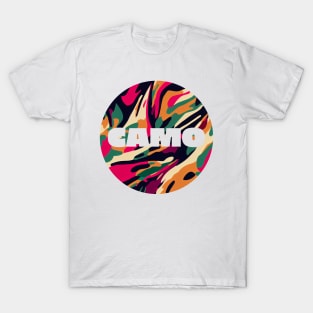 Camo || Abstract Camouflage Circle Design T-Shirt